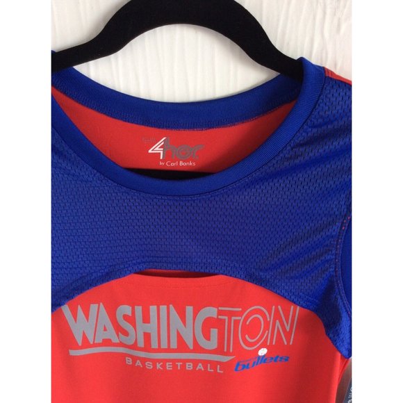 NWT Washington Bullets, Womens Shirt, Size XL, Cute Design! 4 Her By Carl Banks - Picture 2 of 7